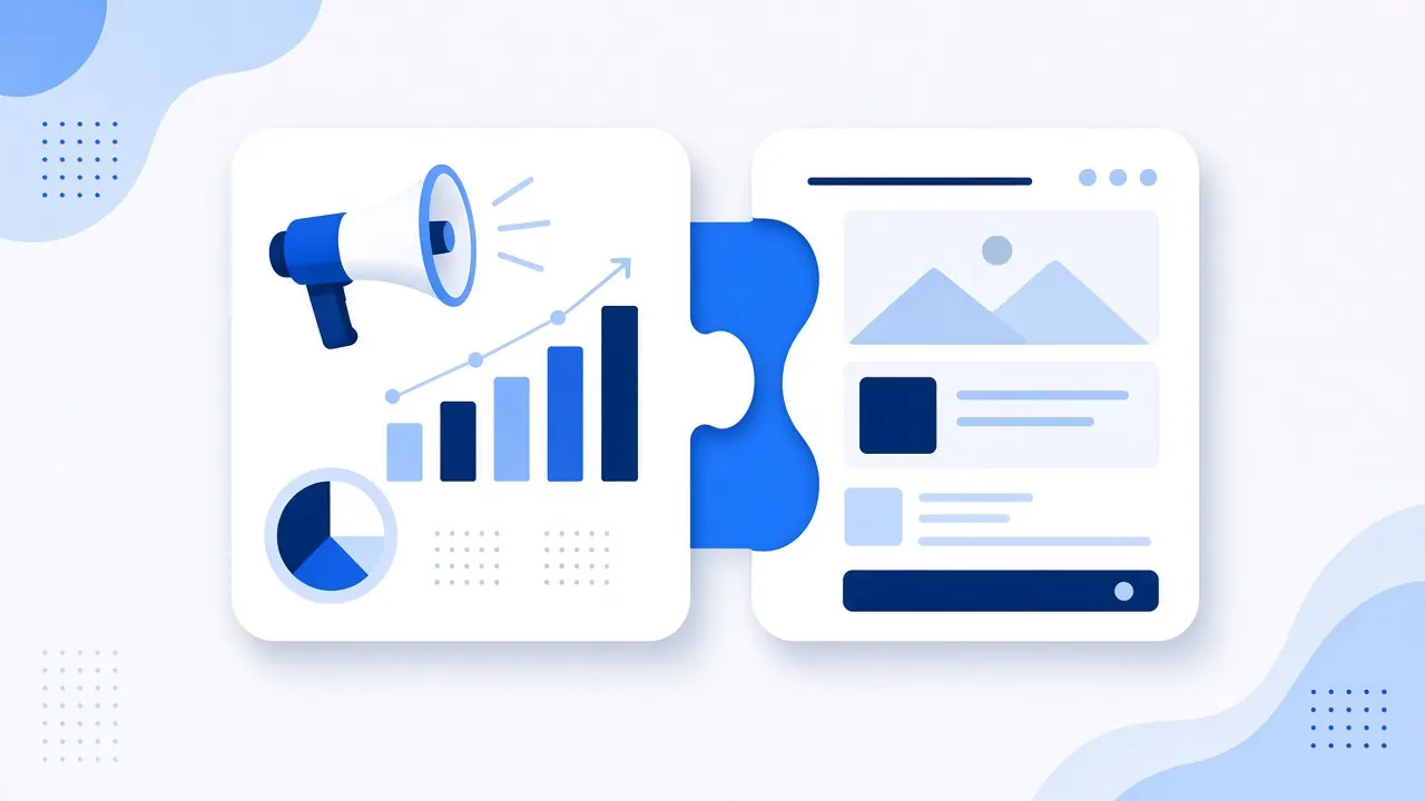 Marketing and website planning illustration